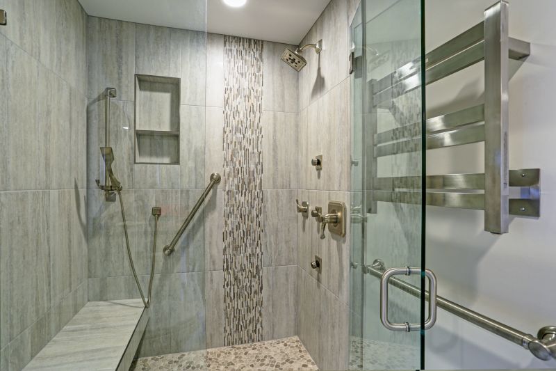 Walk-In Shower with LED Lighting